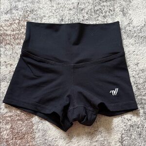 Girls Black High-Waisted Shorts